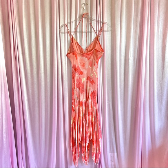 2 of Us Y2K Maxi Coral Floral Dress Sz Large - Picture 8 of 10